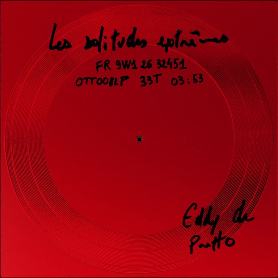 Flexi disc vinyle rouge « Les solitudes extrêmes », signé Eddy de Pretto